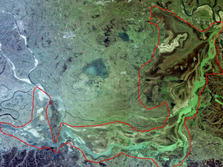 多星联合监测多星联合监测长江2017年第1号洪水灾害